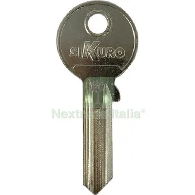 20PZ CHIAVE PIATTA ILSA BK007 ORIGINALE OTTONE NICHELATO Mat Ottone — Serrature e cilindri — rif. FERX.VIR8598150