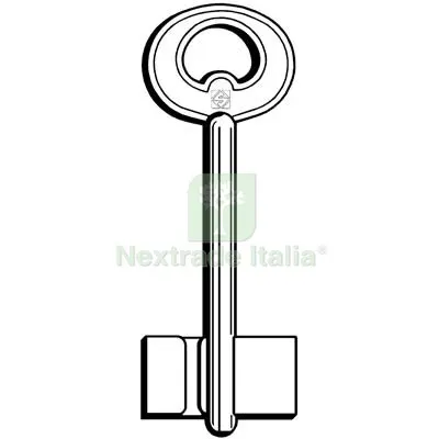 5PZ Chiave Doppia Mappa Domus DS Silca Ottone Nichelato Mat Ottone — Chiavi grezze e duplicati — rif. FERX.VIR8598207