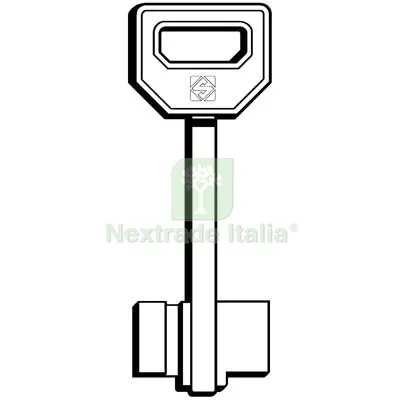 5PZ Chiave Doppia Mappa Fiam 5FI5 Silca Ottone Nichelato Mat Ottone — Chiavi grezze e duplicati — rif. FERX.VIR8598210