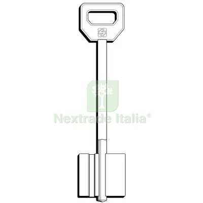 5PZ Chiave Doppia Mappa Fiam 5FI21 Silca Ottone Nichelato Mat Ottone — Chiavi grezze e duplicati — rif. FERX.VIR8598214