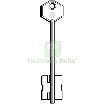 2PZ CHIAVE DOPPIA MAPPA POTENT 5PT7 SILCA OTTONE NICHELATO Mat Ottone — Chiavi grezze e duplicati — rif. FERX.VIR8598232