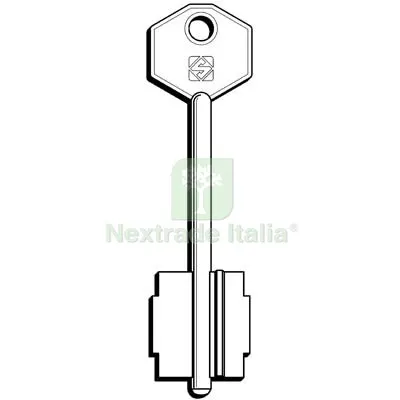 5PZ CHIAVE DOPPIA MAPPA POTENT 5PT12 SILCA OTTONE NICHELATO Mat Ottone — Chiavi grezze e duplicati — rif. FERX.VIR8598234