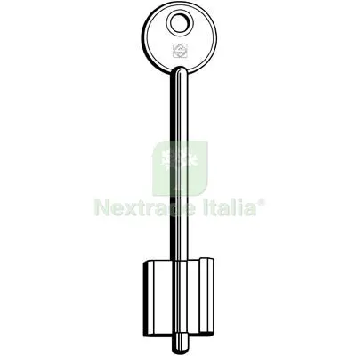 5PZ Chiave Doppia Mappa CR RLN Silca Ottone Nichelato Mat Ottone — Chiavi grezze e duplicati — rif. FERX.VIR8598240