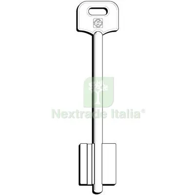 5PZ Chiave Doppia Mappa Sias 5SAS5 Silca Ottone Nichelato Mat Ottone — Chiavi grezze e duplicati — rif. FERX.VIR8598243