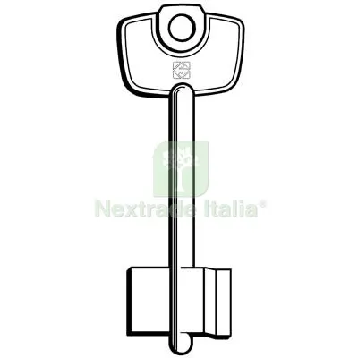 5PZ Chiave Doppia Mappa Cerutti CNC Silca Ottone Nichelato Mat Ottone — Chiavi grezze e duplicati — rif. FERX.VIR8598262