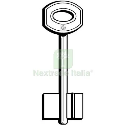 5PZ CHIAVE DOPPIA MAPPA TITANO TC SILCA OTTONE NICHELATO Mat Ottone — Chiavi grezze e duplicati — rif. FERX.VIR8598263