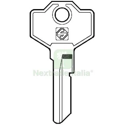 10PZ Chiave Piatta Gussani GS1 Silca Ottone Nichelato Mat Ottone — Serrature e cilindri — rif. FERX.VIR8598760