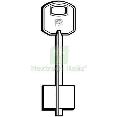 5PZ CHIAVE DOPPIA MAPPA FEB 5FEB1 SILCA OTTONE NICHELATO Mat Ottone — Chiavi grezze e duplicati — rif. FERX.VIR8599540