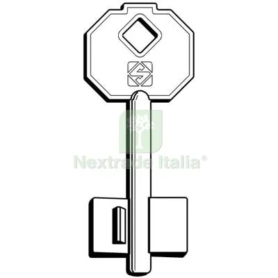 5PZ CHIAVE DOPPIA MAPPA PREFER 5PF1 SILCA OTTONE NICHELATO Mat Ottone — Chiavi grezze e duplicati — rif. FERX.VIR8599650