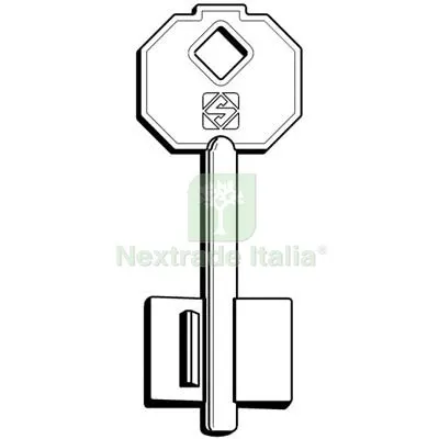 5PZ CHIAVE DOPPIA MAPPA PREFER 5PF3 SILCA OTTONE NICHELATO Mat Ottone — Chiavi grezze e duplicati — rif. FERX.VIR8599652