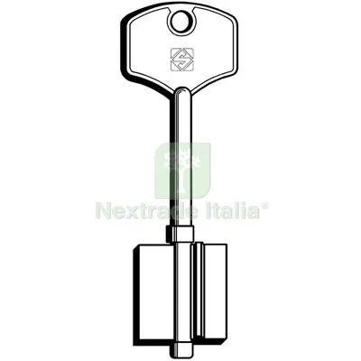 5PZ Chiave Doppia Mappa Potent 5PT2 Silca Ottone Nichelato Mat Ottone — Chiavi grezze e duplicati — rif. FERX.VIR8599670
