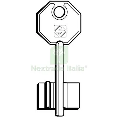 5PZ CHIAVE DOPPIA MAPPA POTENT 5PT3 SILCA OTTONE NICHELATO Mat Ottone — Chiavi grezze e duplicati — rif. FERX.VIR8599671