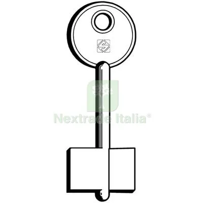 5PZ Chiave Doppia Mappa CR R Silca Ottone Nichelato Mat Ottone — Chiavi grezze e duplicati — rif. FERX.VIR8599690