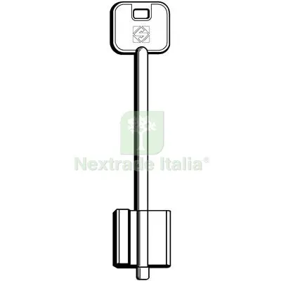 5PZ Chiave Doppia Mappa CR 5R9 Silca Ottone Nichelato Mat Ottone — Chiavi grezze e duplicati — rif. FERX.VIR8599693