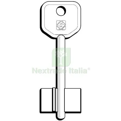 5PZ CHIAVE DOPPIA MAPPA ATRA 5AT5 SILCA OTTONE NICHELATO Mat Ottone — Chiavi grezze e duplicati — rif. FERX.VIR8599713