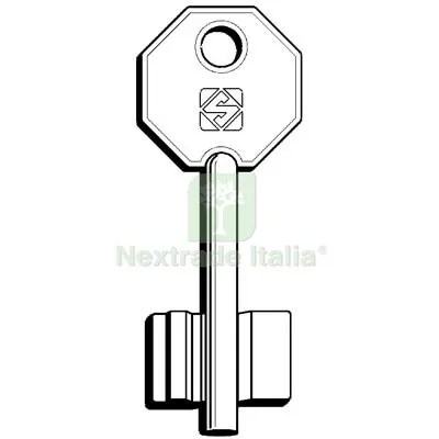 5PZ CHIAVE DOPPIA MAPPA POTENT 5PT13 SILCA OTTONE NICHELATO Mat Ottone — Chiavi grezze e duplicati — rif. FERX.VIR8599731
