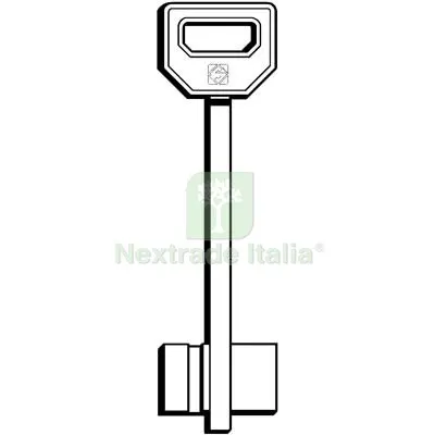5PZ Chiave Doppia Mappa Fiam FQC Silca Ottone Nichelato Mat Ottone — Chiavi grezze e duplicati — rif. FERX.VIR8599745