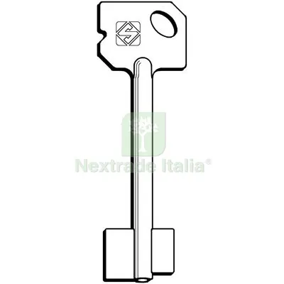 5PZ CHIAVE DOPPIA MAPPA HK 5HK1 SILCA OTTONE NICHELATO Mat Ottone — Chiavi grezze e duplicati — rif. FERX.VIR8599772