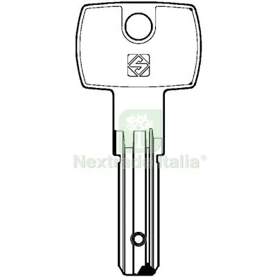 Chiave Punzonata DOM DM139 Silca Ottone Nichelato Mat Ottone — Serrature e cilindri — rif. FERX.VIR8599965