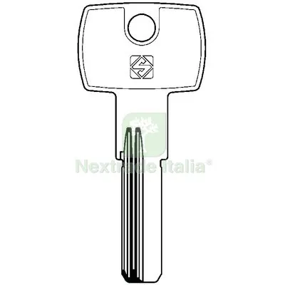 5PZ CHIAVE PUNZONATA VI.TEL VIL1R SILCA OTTONE NICHELATO — Serrature e cilindri — rif. FERX.VIR8600291