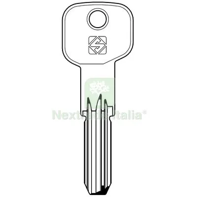 2PZ Chiave Punzonata Facchinetti FF28 Silca Ottone Nichelato — Serrature e cilindri — rif. FERX.VIR8610375