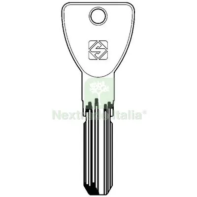 2PZ Chiave Punzonata Viro MC27R Silca Ottone Nichelato — Serrature e cilindri — rif. FERX.VIR8610401