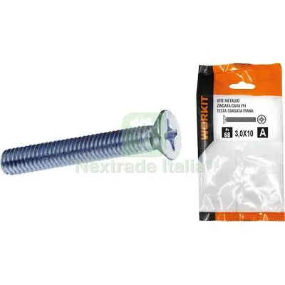 5CF Vite Metallo TSP Zincata Self Workit Classe 4.8 Cava PH FIL Intero MM 3X16 CF=PZ 55 Mxmm 3,0x16 — Viti — rif. FERX.VIR9000612