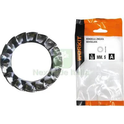 5CF RONDELLA DENTELLATA SELF WORKIT ZINCATA M 5 CF=PZ 53 — Bulloni, dadi e rondelle — rif. FERX.VIR9000720
