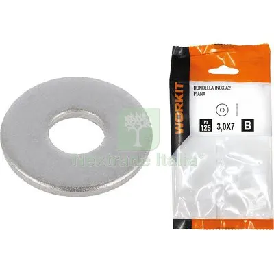 5CF RONDELLA PIANA INOX A2 SELF WORKIT MXMM 10X20 S. MM 2 CF=PZ 17 — Bulloni, dadi e rondelle — rif. FERX.VIR9000765 5CF RONDELLA PIANA INOX A2 SELF WORKIT MXMM 10X20 S. MM 2 CF=PZ 17 — Bulloni, dadi e rondelle — rif. FERX.VIR9000765