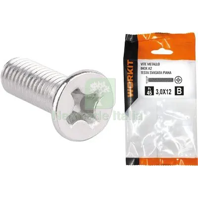 5CF VITE METALLO TSP INOX A2 SELF WORKIT CAVA PH FILETTO INTERO MM 3X30 CF=PZ 25 MXMM 3x25 — Viti — rif. FERX.VIR9000938
