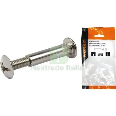 3CF Vite Giunzione Mobili ACC Nichelato Self Workit Cannocchiale MM 8 Vite M 6 MM 38/52 CF=PZ 4 — Viti — rif. FERX.VIR9000976