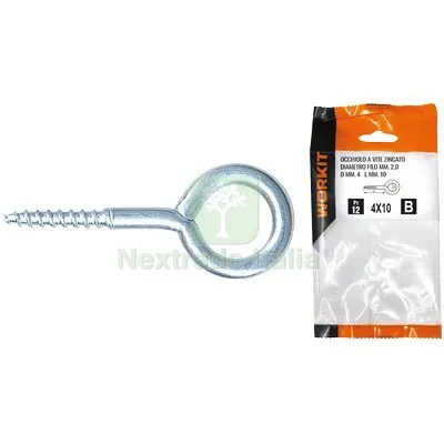 5CF OCCHIOLO A VITE ZINCATO SELF WORKIT MOD 14X25 MM 4X10X2,0 CF=PZ 12 — Minuteria metallica — rif. FERX.VIR9001100 5CF OCCHIOLO A VITE ZINCATO SELF WORKIT MOD 14X25 MM 4X10X2,0 CF=PZ 12 — Minuteria metallica — rif. FERX.VIR9001100