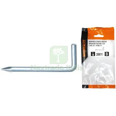 5CF RAMPINO A PUNTA ZINCATO SELF WORKIT MOD 18X50 MM 40X14X3,0 CF=PZ 14 — Punte, frese e dischi — rif. FERX.VIR9001129