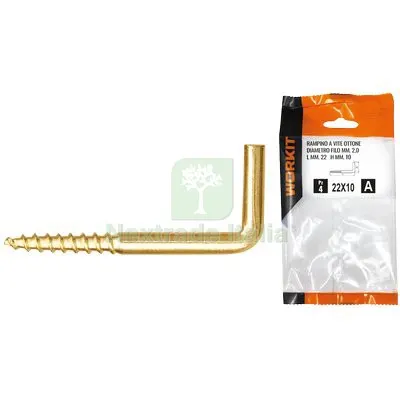 5CF RAMPINO A VITE OTTONE SELF WORKIT MOD 17X35 MM 25X12,5X2,5 CF=PZ 4 — Viti — rif. FERX.VIR9001153 5CF RAMPINO A VITE OTTONE SELF WORKIT MOD 17X35 MM 25X12,5X2,5 CF=PZ 4 — Viti — rif. FERX.VIR9001153