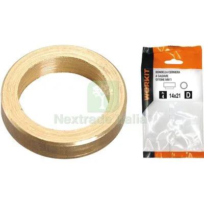 3CF Rondella Cerniera a Saldare Self Workit Ottone MM 14X21X1 CF=PZ 4 — Cerniere e cardini — rif. FERX.VIR9002020