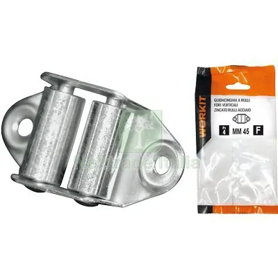 5CF GUIDACINGHIA A RULLI FORI VERTICALI SELF WORKIT ZINCATO RULLI ACCIAIO H.MM 45 CF=PZ 2 — Ferramenta per legno e mobili — rif. FERX.VIR9002152