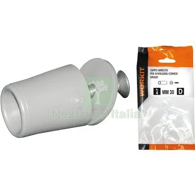 5CF TAPPO ARRESTO SELF WORKIT X AVVOLGIBILI CONICO MM 30 GRIGIO CF=PZ 2 — Ferramenta per legno e mobili — rif. FERX.VIR9002156