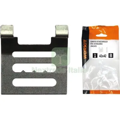 5CF Gancio Attaccarullo Self Workit x Avvolgibili Zincato MM 42X42 CF=PZ 2 — Ferramenta per legno e mobili — rif. FERX.VIR9002162