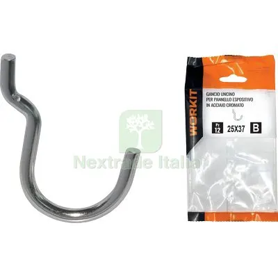 5CF Gancio Uncino Acciaio Self Workit x Pannello Espositivo Crom N° 3 MM 25X37 CF=PZ 12 — Ferramenta porte e finestre — rif. FERX.VIR9002205
