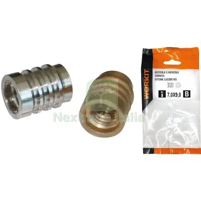 3CF Bussola x Mensola Self Workit Tornita Ottone Lucido MM 7X9 Filetto M5 CF=PZ 14 — Chiavi e bussole — rif. FERX.VIR9002265 3CF Bussola x Mensola Self Workit Tornita Ottone Lucido MM 7X9 Filetto M5 CF=PZ 14 — Chiavi e bussole — rif. FERX.VIR9002265