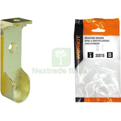 3CF Reggitubo Armadio Ovale a Soffitto Self Workit Laterale Zama OTT Tubo MM 30X15 CF=PZ 2 — Arredo — rif. FERX.VIR9002281 3CF Reggitubo Armadio Ovale a Soffitto Self Workit Laterale Zama OTT Tubo MM 30X15 CF=PZ 2 — Arredo — rif. FERX.VIR9002281
