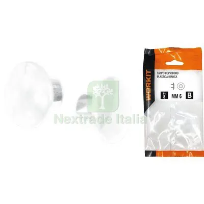 5CF TAPPO COPRIFORO SELF WORKIT PLASTICA BIANCA MM 6 CF=PZ 30 — Tubi e raccordi — rif. FERX.VIR9002303
