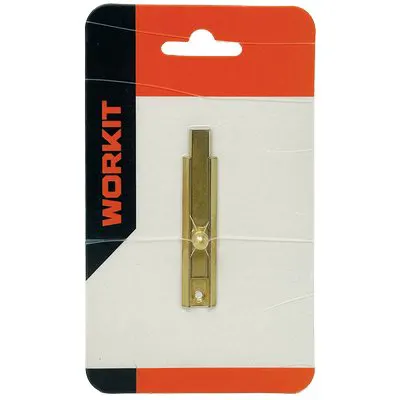 3PZ Catenacciolo Binario x Mobili Self Workit Ottone Lucido MM 15,5X5 CM 6 — Serrature e cilindri — rif. FERX.VIR9100066