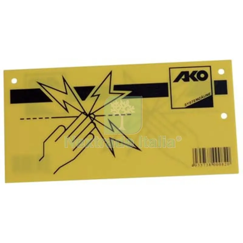 3PZ TARGA ELETTRORECINZIONE PP GIALLO/NERO — Reti e recinzioni — rif. FERX.VIR1140065 3PZ TARGA ELETTRORECINZIONE PP GIALLO/NERO — Reti e recinzioni — rif. FERX.VIR1140065