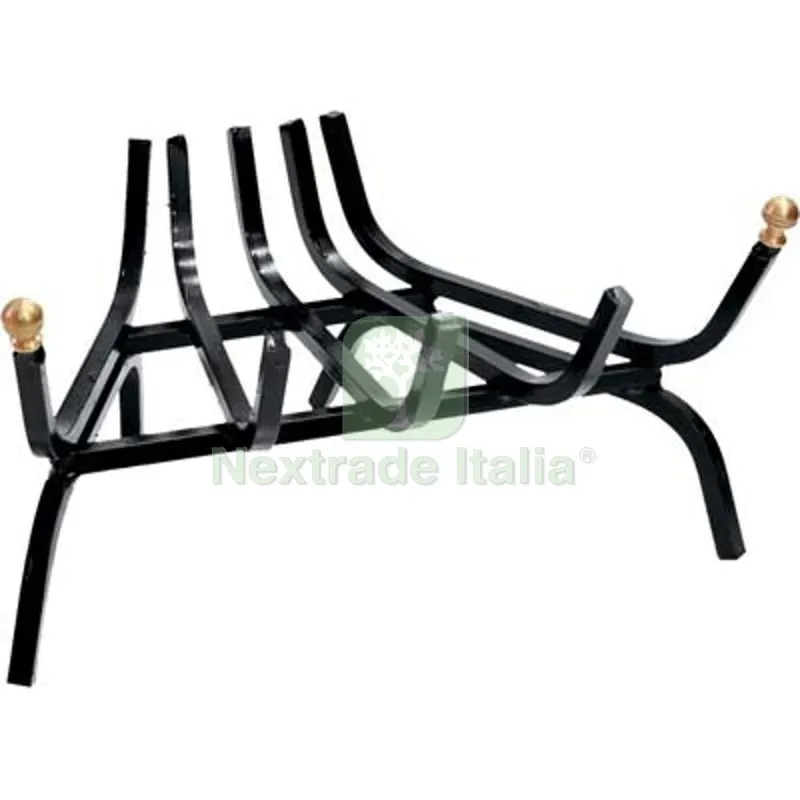BRUCIALEGNA ANGOLARE X CAMINO FERRO BATTUTO + POMI OTTONE CM 40 — Stufe e camini — rif. FERX.VIR2425304 BRUCIALEGNA ANGOLARE X CAMINO FERRO BATTUTO + POMI OTTONE CM 40 — Stufe e camini — rif. FERX.VIR2425304