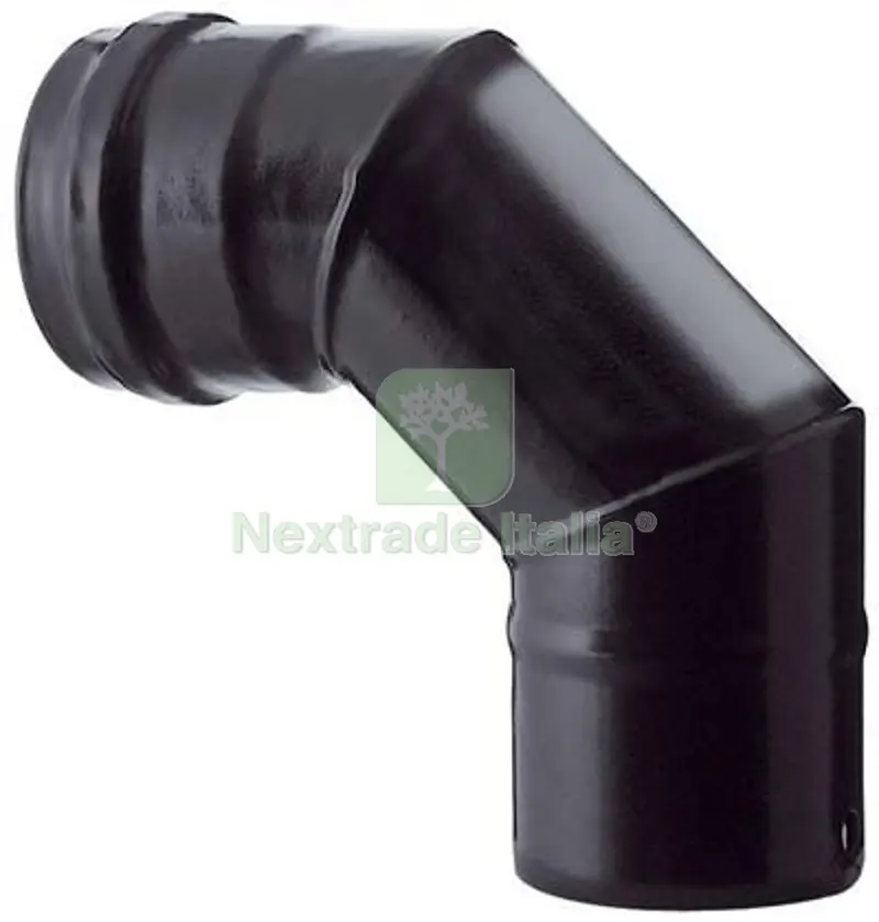 GOMITO PELLET 90° NERO OPACO SAVE CM 12 — Stufe e camini — rif. FERX.VIR2654105 GOMITO PELLET 90° NERO OPACO SAVE CM 12 — Stufe e camini — rif. FERX.VIR2654105