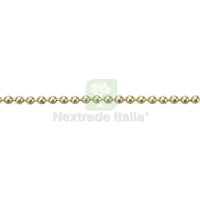 CATENA A PERLINE OTTONATA D.MM 3,6 MT 25 Fin Ottonata — Lucchetti e catene — rif. FERX.VIR7533803 CATENA A PERLINE OTTONATA D.MM 3,6 MT 25 Fin Ottonata — Lucchetti e catene — rif. FERX.VIR7533803