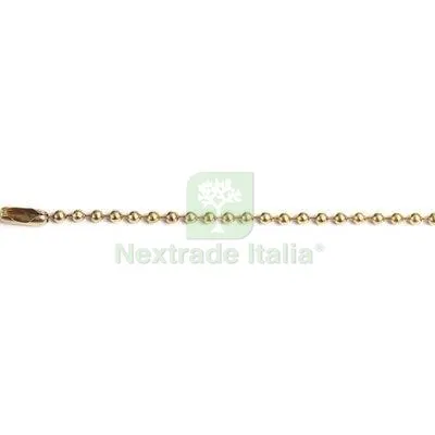 5CF CATENA A PERLINE + CHIUSURA SELF OTTONATA D.MM 3,6 MT 2 CF=PZ 3 Fin Ottonata — Lucchetti e catene — rif. FERX.VIR7533811 5CF CATENA A PERLINE + CHIUSURA SELF OTTONATA D.MM 3,6 MT 2 CF=PZ 3 Fin Ottonata — Lucchetti e catene — rif. FERX.VIR7533811