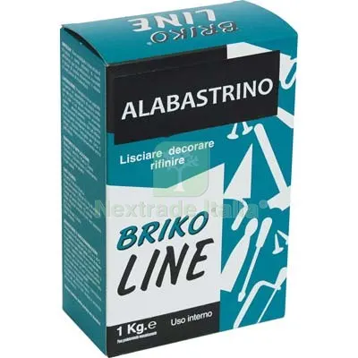 12PZ GESSO ALABASTRINO BRIKO LINE KG 1 — Cemento, malte e collanti edili — rif. FERX.VIR8340004