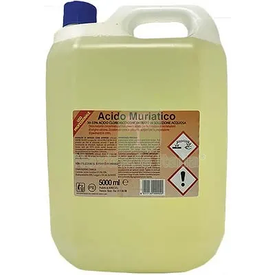 4PZ ACIDO CLORIDRICO MURIATICO 30-33% LT 5 — Diluenti e solventi — rif. FERX.VIR8392214 4PZ ACIDO CLORIDRICO MURIATICO 30-33% LT 5 — Diluenti e solventi — rif. FERX.VIR8392214